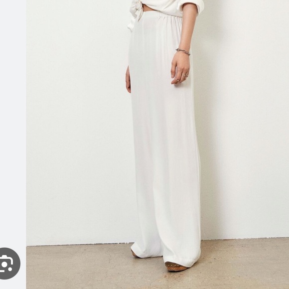 NWT BASH off white elastic waist pant - Picture 2 of 3